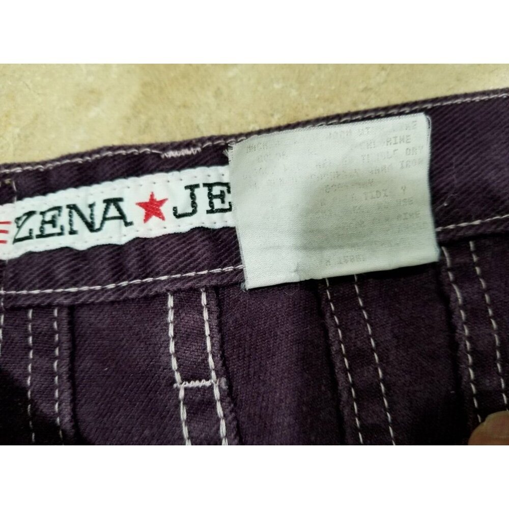 Women's Vintage ZENA High‎ Waisted Purple Denim Jeans Tapered Leg Waist 26" USA - Picture 6 of 8